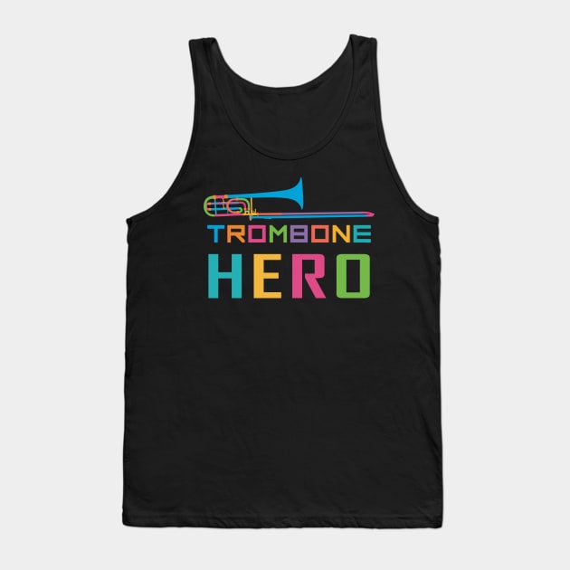 Trombone Hero Tank Top by evisionarts